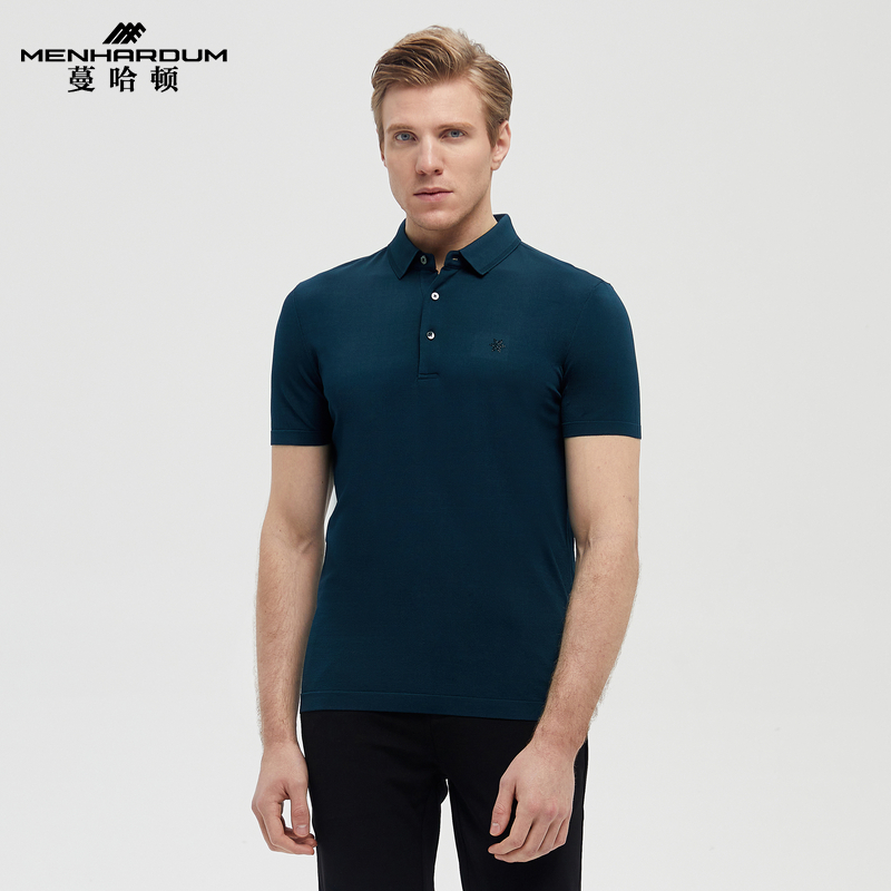 商务短袖Polo衫针织翻领T恤