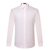 蔓哈顿男装 纯色长袖 衬衫 MENHARDUM 商务休闲粉色寸衫 纯棉衬衣男