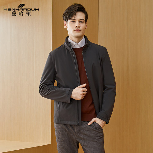 蔓哈顿立领夹克隐藏帽