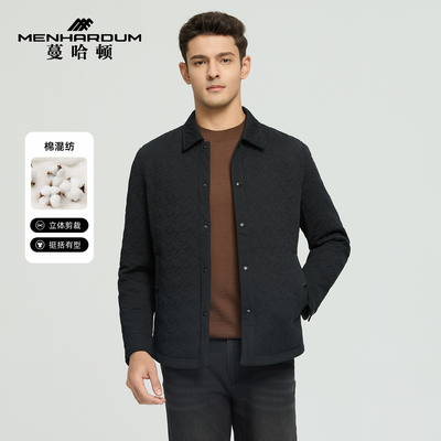 MENHARDUM/蔓哈顿秋冬新品翻领棉服利落挺括轻便舒适棉衣中年外套