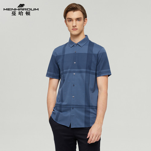 桑蚕丝混纺翻领开衫短袖T恤