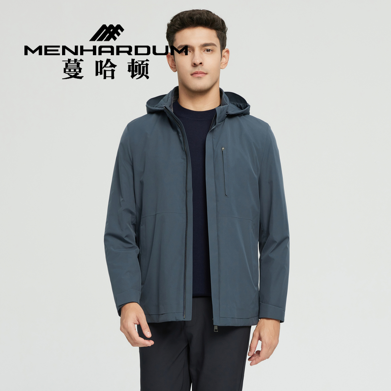 MENHARDUM/蔓哈顿冬季新品可脱卸兔毛皮内胆毛皮上衣鹅绒尼克服男