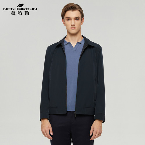 蔓哈顿翻领弹力夹克衫