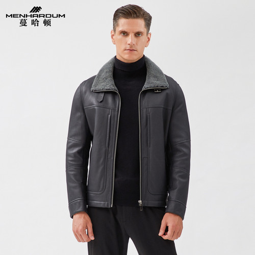 蔓哈顿高端真皮皮衣外套