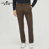 蔓哈顿秋冬新品 微弹顺滑舒适休闲裤 中年时尚 MENHARDUM 纯色长裤 男