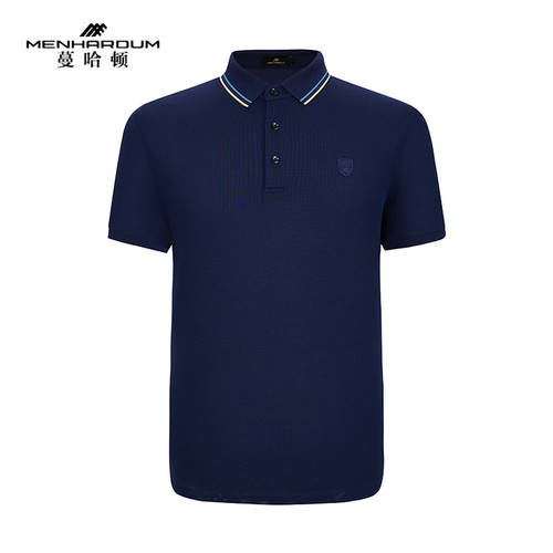 【含桑蚕丝】MENHARDUM/蔓哈顿商务男装Polo衫高端舒适短袖T恤男