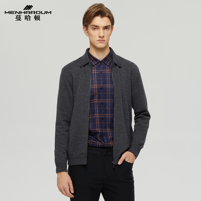 蔓哈顿绵羊毛混纺针织外套