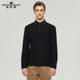 蔓哈顿秋冬新品 长袖 翻领T恤绵羊毛混纺刺绣长袖 MENHARDUM Polo衫