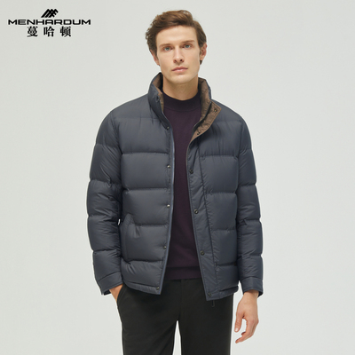 MENHARDUM/蔓哈顿冬季新品厚实保暖羽绒服白鹅绒立领短款羽绒外套