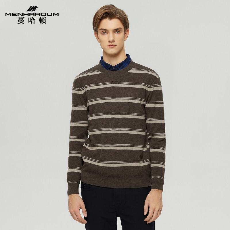 蔓哈顿圆领套头羊毛衫