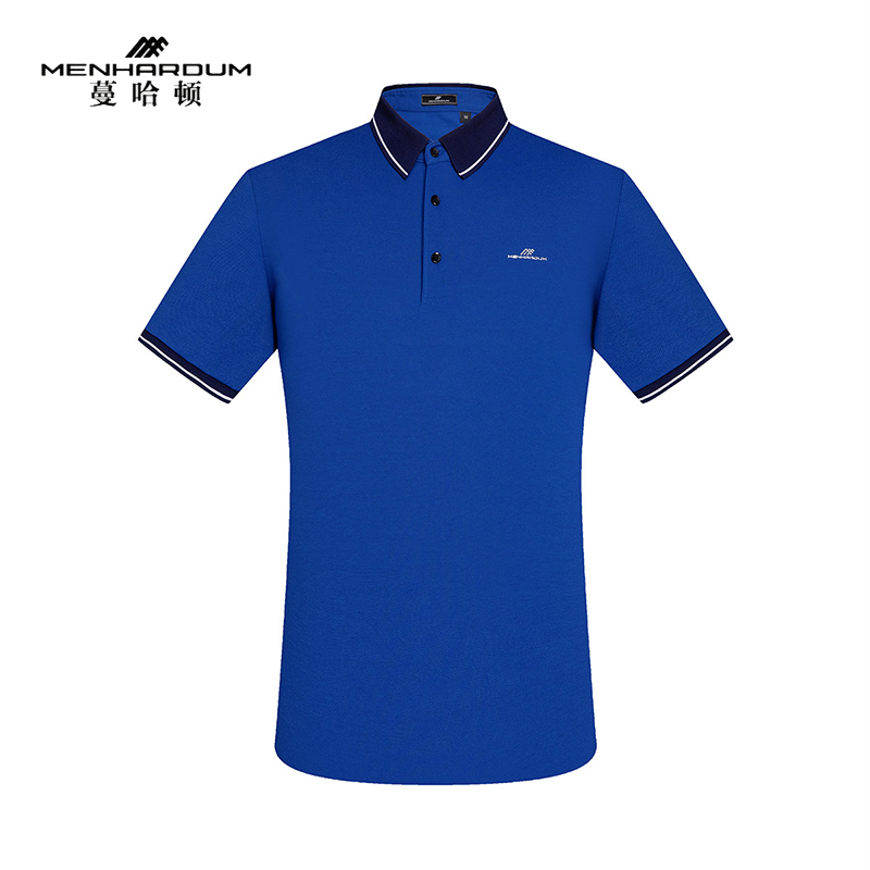 MENHARDUM/蔓哈顿夏季短袖T恤高端商务休闲翻领POLO衫纯色百搭