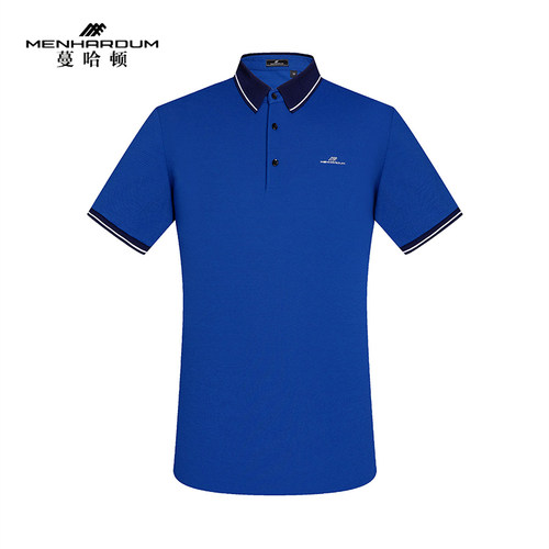 MENHARDUM/蔓哈顿夏季短袖T恤高端商务休闲翻领POLO衫纯色百搭