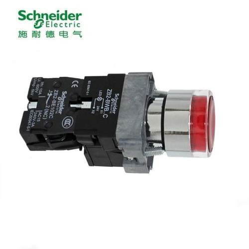 施耐德平头自复带灯XB2BW34M1C