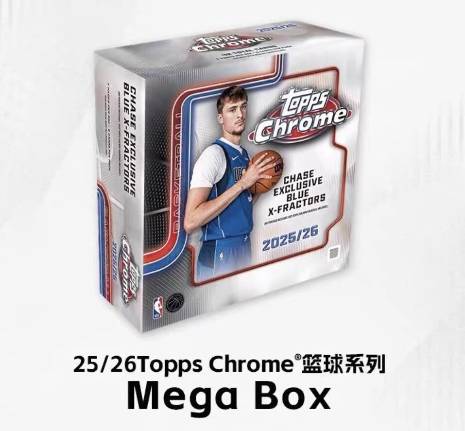 25/26 Topps Chrome Mega Box 篮球 tc mega 原盒盒卡球星卡盲盒图片