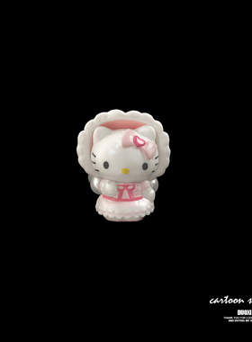 多喜商店【洛丽塔】HelloKitty甜美少女心卡通KT猫仿珍珠串珠戒指