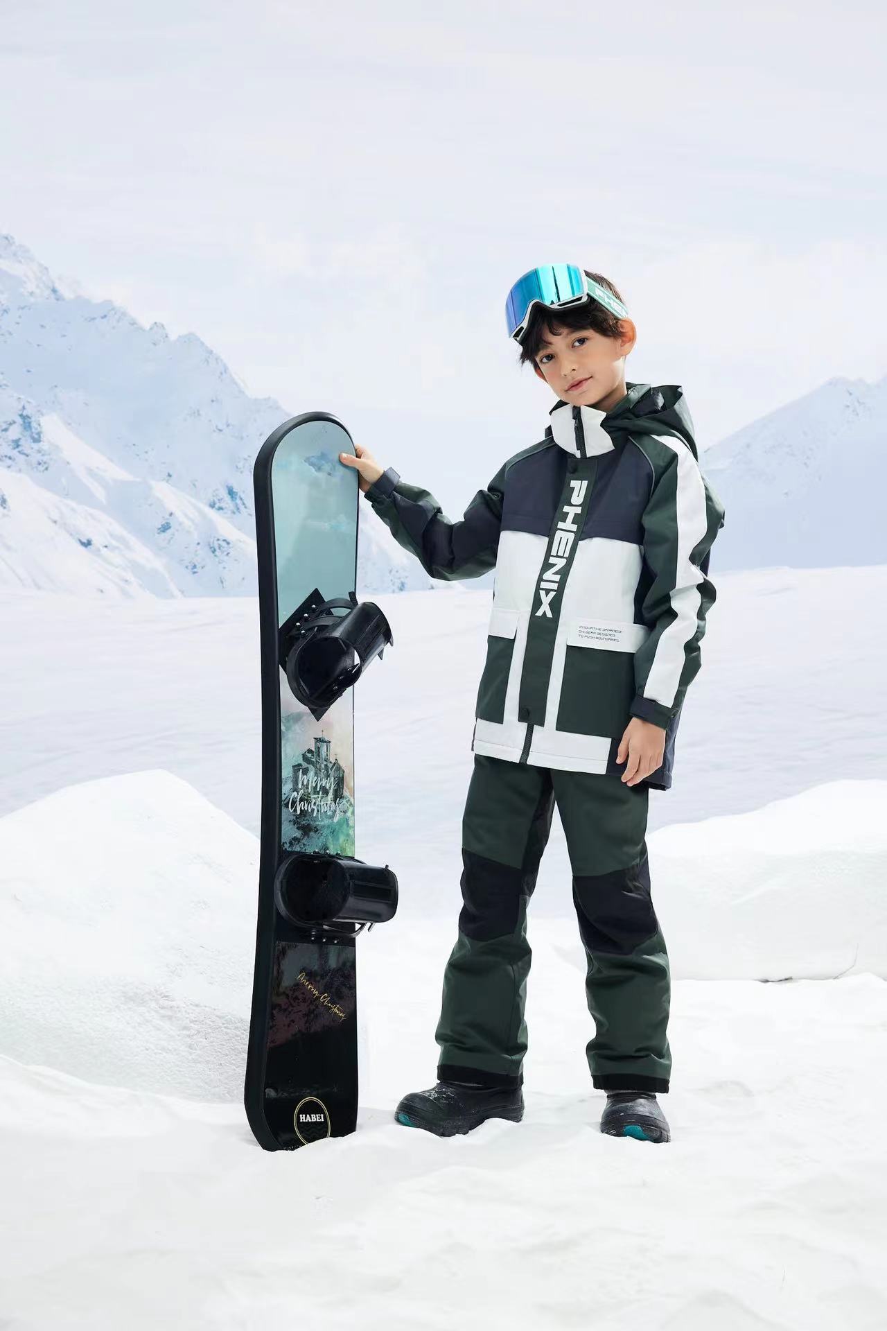 实体挂件清仓phenix儿童滑雪服套装排汗透气保暖速干滑雪户外日常图片
