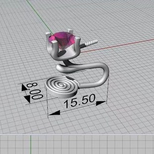 2024新款 戴妃3A闪钻蚊香盘耳夹耳钉托一体电镀DIY珍珠无耳洞配件