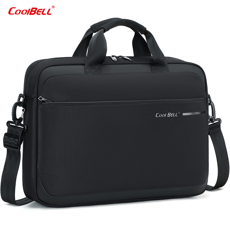 CoolBell商务风手提14/15.6/16英寸笔记本电脑包大容量多隔层公文包男女通勤出差办公斜挎单肩包文件袋可放A4