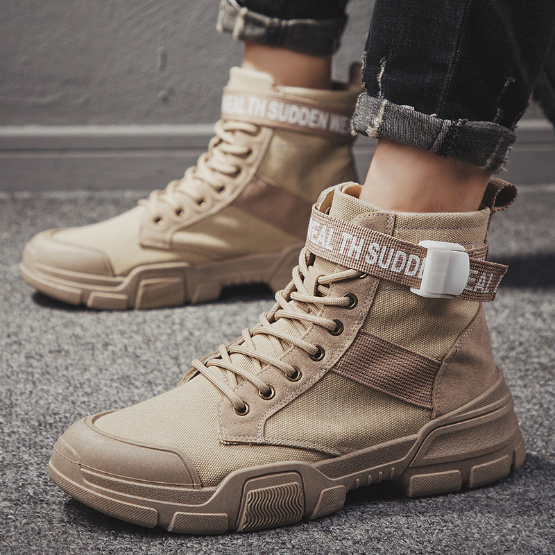 冬季工裝馬丁靴男士中幫百搭英倫男鞋子韓版帆布潮鞋短靴秋季軍靴在類目 流行男鞋, 靴子中 - 來自Buy2taobao.com提供專業的淘寶代購服務