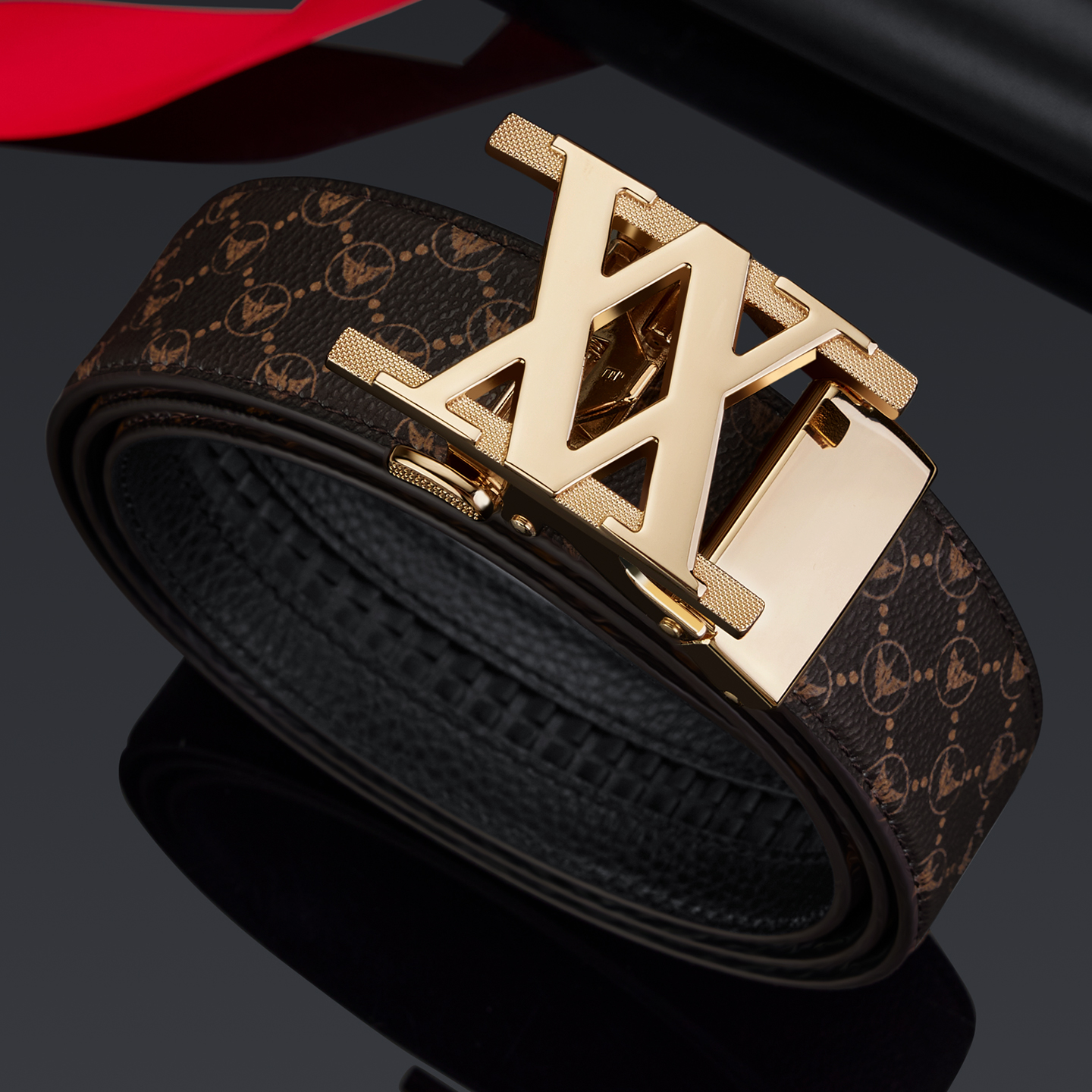 保罗皮带2025新款男士真皮潮流自动扣时尚腰带休闲百搭年轻人裤带