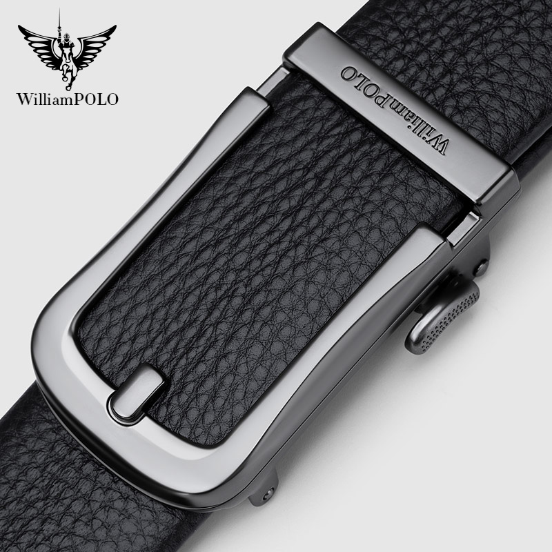 保罗皮带男士真皮针扣型自动扣