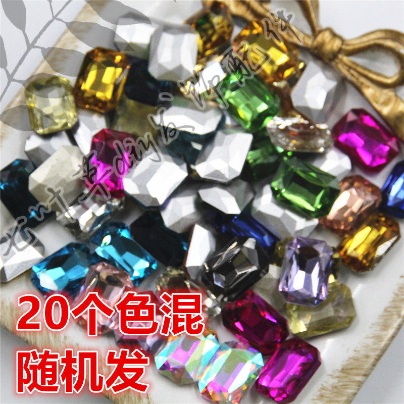 卫星/宝石花/爱心/方形尖底玻璃钻普色系 diy发饰服饰手机壳配件
