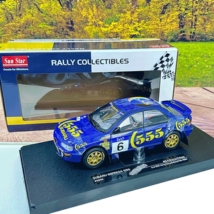 太阳星 1:18 斯巴鲁 翼豹 Impreza 麦克雷1995WRC拉力赛汽车模型