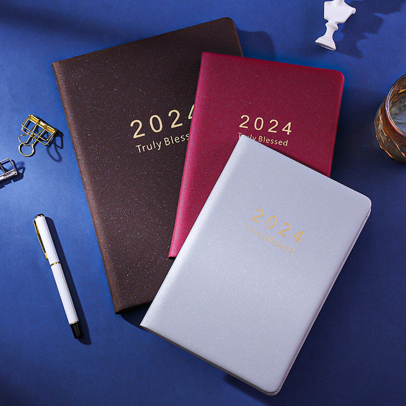 2024年新款日程本定制日历计划本打卡自律365天每日一页工作时间管理强迫症计划表规划带日历记事笔记本子