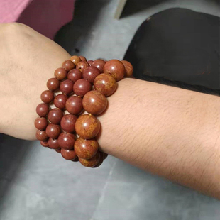 泗滨红砭石手链情侣男女款能量石手串保健养生正品泗水砭石手链