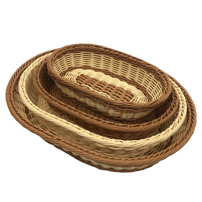 MOMO家居仿藤水果篮藤编展示篮椭圆形面包陈列蔬菜篮子瓜果收纳,收纳整理,脏衣篮,淘宝优惠券,粉丝福利购,淘宝优惠卷