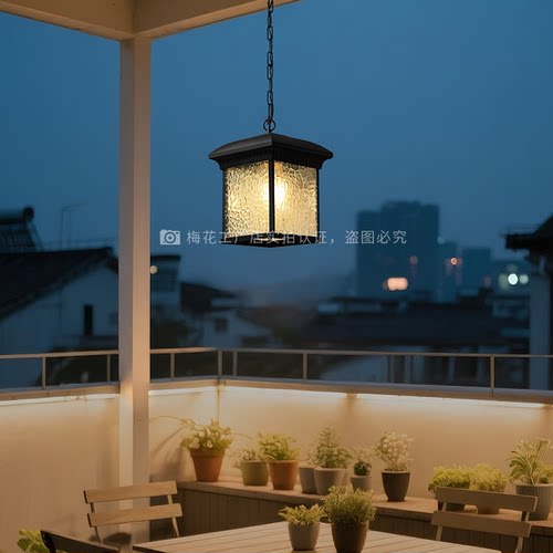 太阳能户外吊灯防水室外别墅花园庭院凉亭过道灯氛围灯屋檐阳台灯