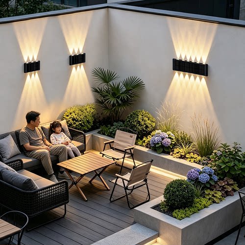 【可调节光束】太阳能户外洗墙灯