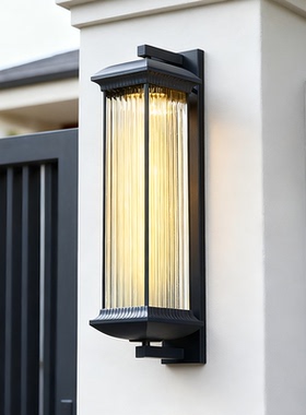 户外壁灯太阳能墙灯复古露台灯室外防水阳台灯大门两侧别墅庭院灯