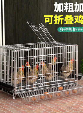 鸡笼子家用大号蛋鸡笼小鸡养殖笼鸭鸡窝田鸡笼室外自动滚蛋鸡笼子