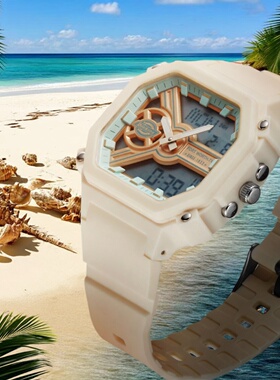 Dickies手表双显电子表男潮流科技感情侣小方块女学生情人节487