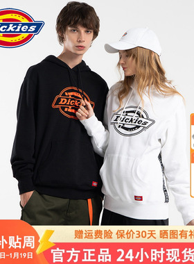 Dickies潮流logo印花连帽卫衣男加绒加厚冬秋冬新品情侣上衣 7029