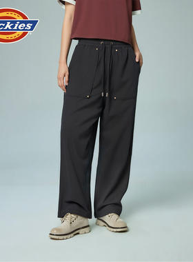 Dickies秋冬铆钉毛边女卫裤
