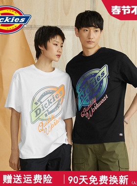 【商场同款】Dickies短袖T恤男2022春夏印花休闲上衣女情侣010270