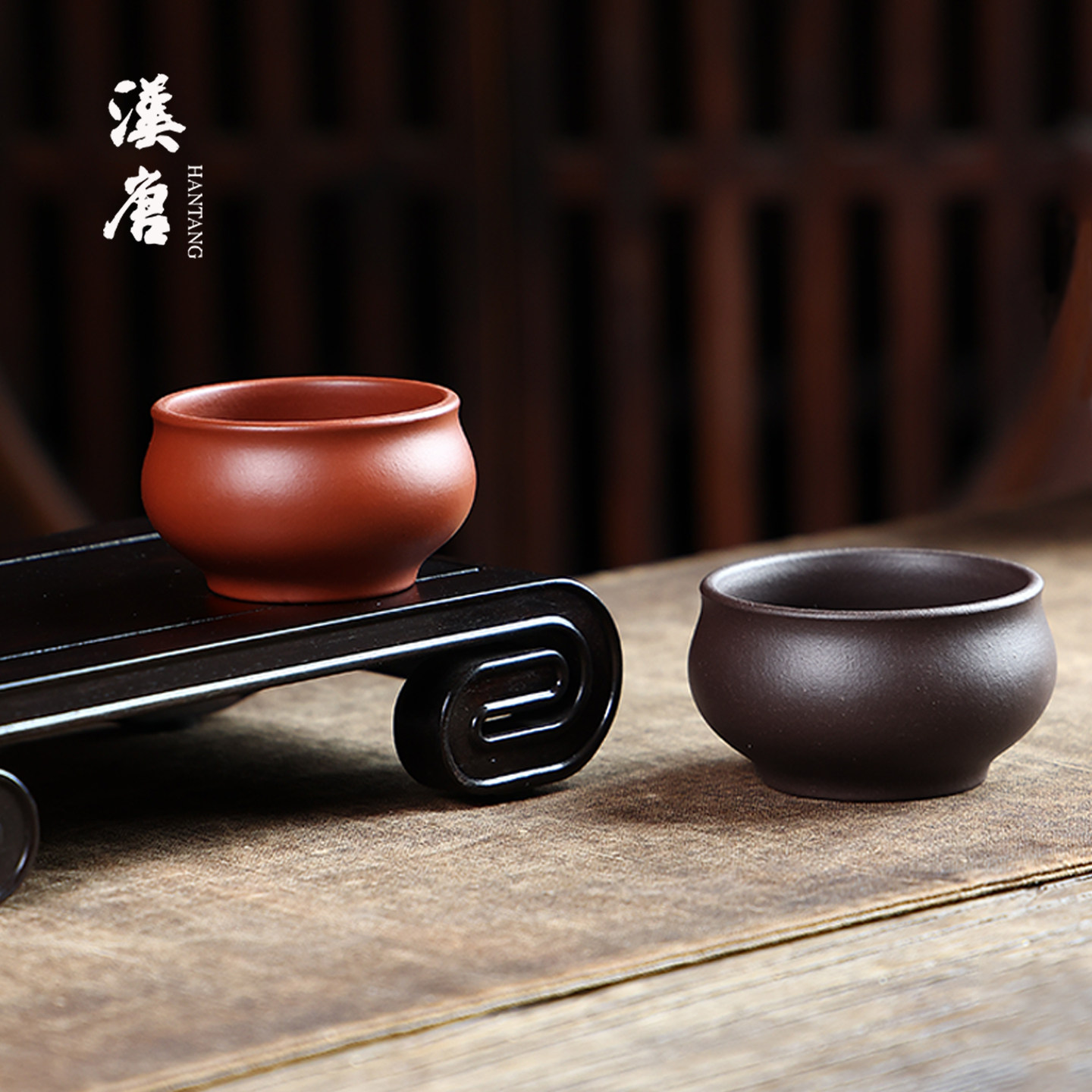 汉唐紫砂杯主人杯功夫茶杯单杯宜兴紫砂茶具品茗茶杯小杯单个手工