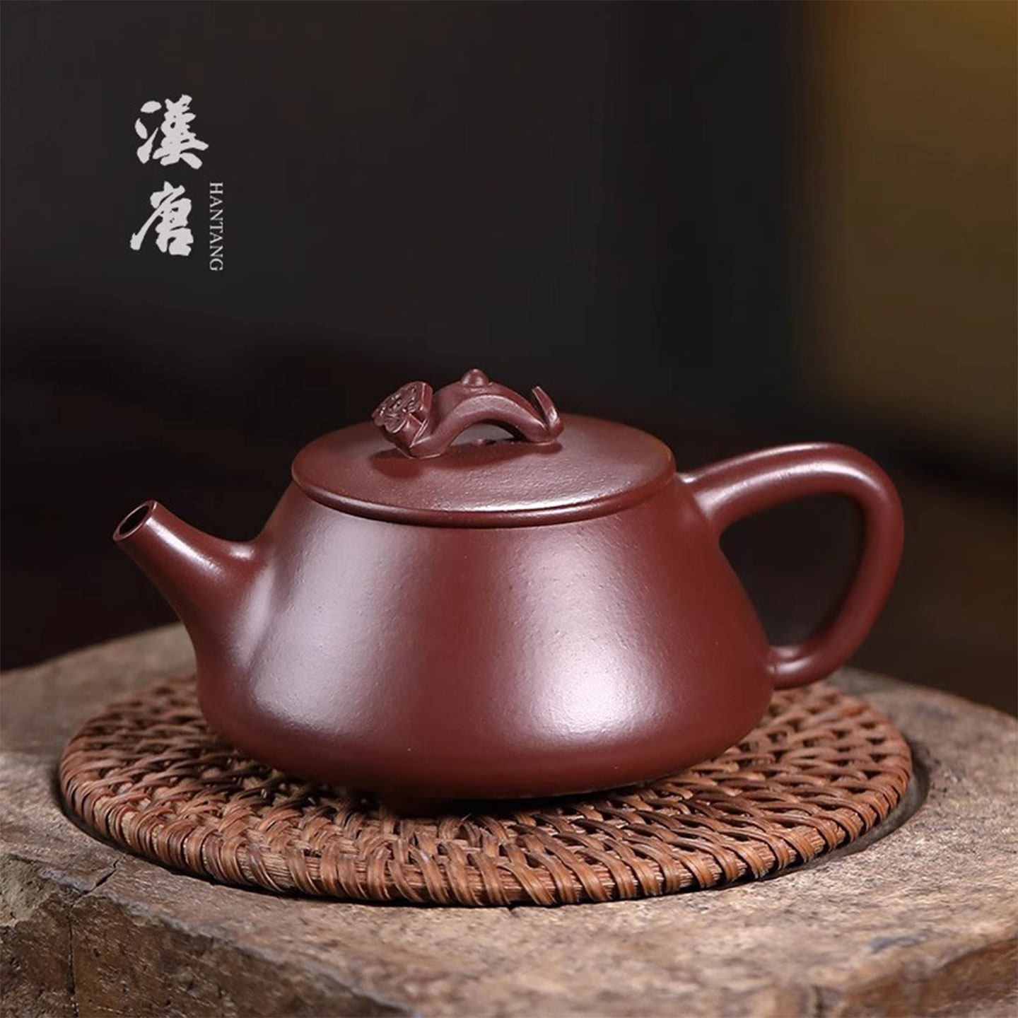 汉唐如意石瓢宜兴紫砂壶功夫茶具紫朱泥手工泡茶壶原矿球孔家用