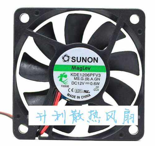 全新KDE1206PFV3建准SUNON 6010 0.6W 6厘米 超薄磁悬浮静音风扇