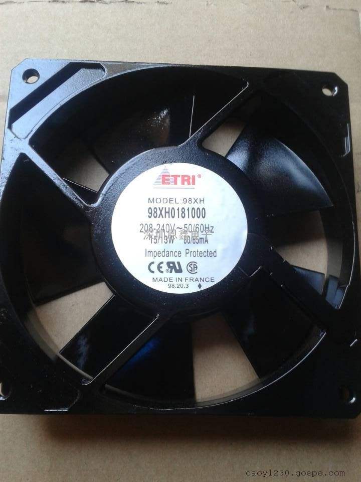 原装正品 法国ETRI 98XH0181000 208-240V 工业风扇 散热风扇