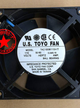U.S.TOYO FAN 散热风扇 TAC12038115HT 115V 12CM轴流风扇