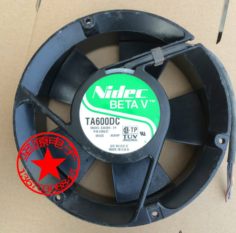 原装NIDEC TA600DC散热风扇 A34300-29 48V .45A 轴流风机