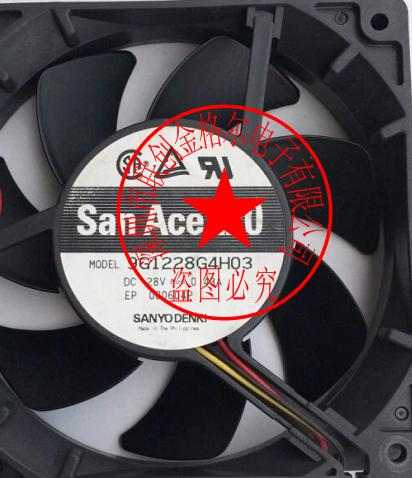 9G1228G4H03 DC28V 0.43A 3线原装三洋SANYO 120*120*25 设备风扇