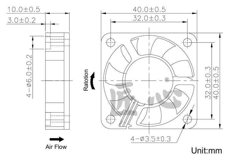 正品台湾   4010 24V 0.7W KDE2404PFB2-8 变频器 散热