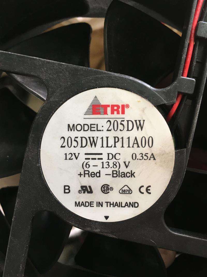 法国ETRI 12038 205DW1LP11A00 12V 0.35A 12CM变频器散热风扇