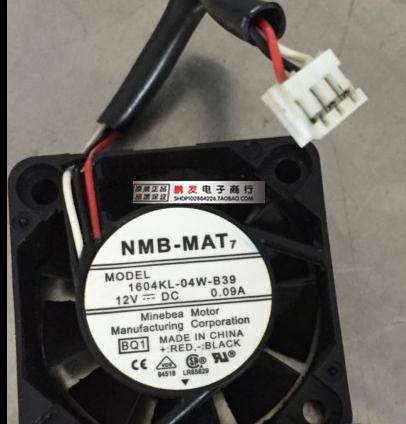 原装NMB 1604KL-04W-B39 4cm 4010 12V 0.09A 安川伺服驱动器风扇