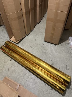 101金色一级品过塑烫金纸 1.28米x360米 128x600米厂家直销可裁切
