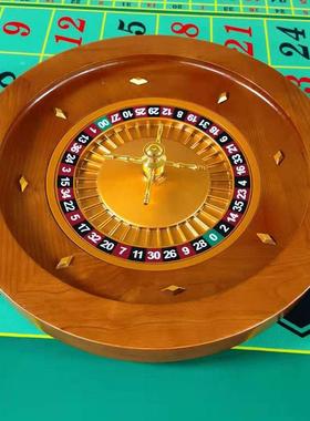 实木轮盘金属转盘俄罗斯轮盘娱乐场筹码游戏 18寸 20寸 22寸